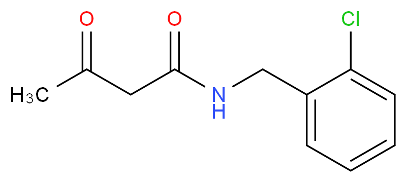 N-[(2-chlorophenyl)methyl]-3-oxobutanamide_分子结构_CAS_331713-76-9