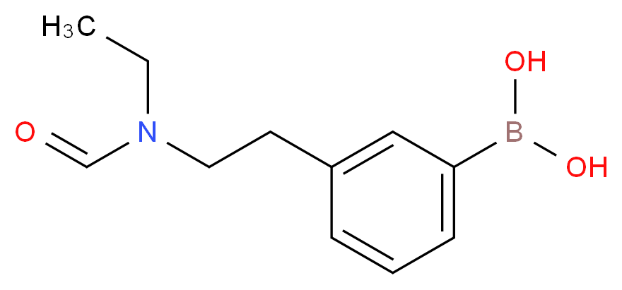 {3-[2-(N-ethylformamido)ethyl]phenyl}boronic acid_分子结构_CAS_397843-70-8