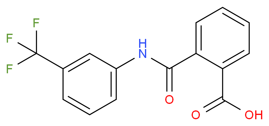 2-{[3-(trifluoromethyl)phenyl]carbamoyl}benzoic acid_分子结构_CAS_16053-36-4