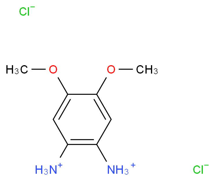 4,5-dimethoxybenzene-1,2-bis(aminium) dichloride_分子结构_CAS_131076-14-7