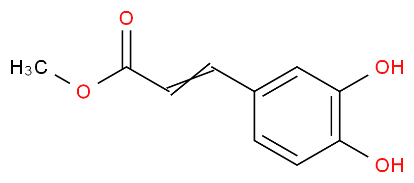 Methyl 3-(3,4-dihydroxyphenyl)acrylate_分子结构_CAS_3843-74-1)