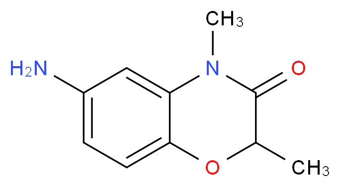 6-amino-2,4-dimethyl-3,4-dihydro-2H-1,4-benzoxazin-3-one_分子结构_CAS_70488-69-6