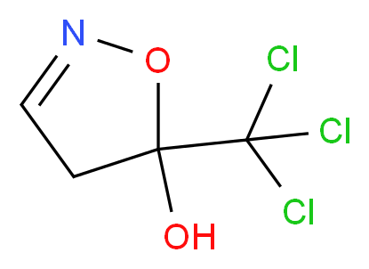 5-(trichloromethyl)-4,5-dihydro-1,2-oxazol-5-ol_分子结构_CAS_34648-11-8