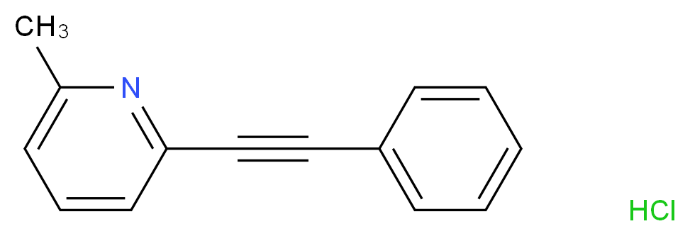 6-Methyl-2-(phenylethynyl)pyridine hydrochloride_分子结构_CAS_219911-35-0)