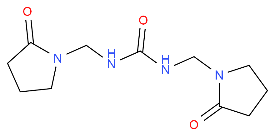 1,3-bis[(2-oxopyrrolidin-1-yl)methyl]urea_分子结构_CAS_67542-41-0
