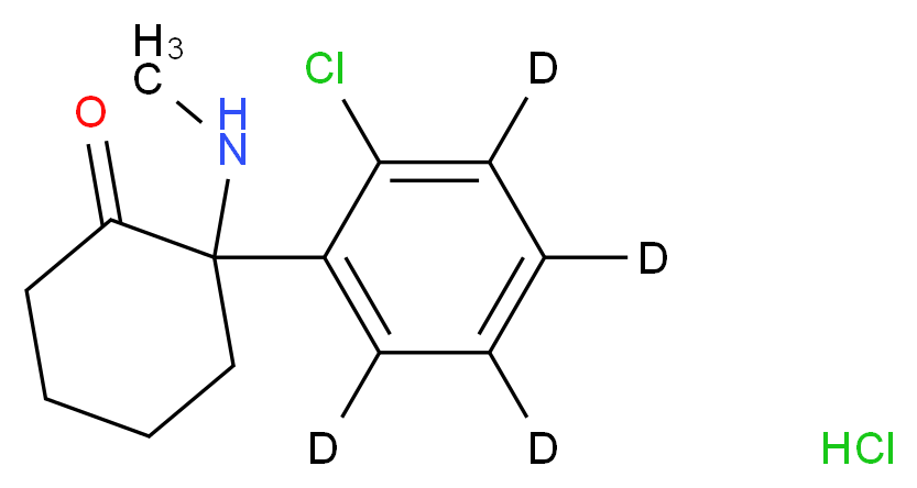 2-[2-chloro(<sup>2</sup>H<sub>4</sub>)phenyl]-2-(methylamino)cyclohexan-1-one hydrochloride_分子结构_CAS_1246815-97-3