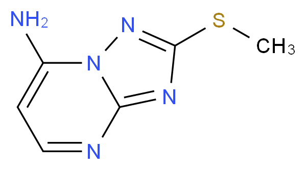 2-(methylsulfanyl)-[1,2,4]triazolo[1,5-a]pyrimidin-7-amine_分子结构_CAS_113967-74-1