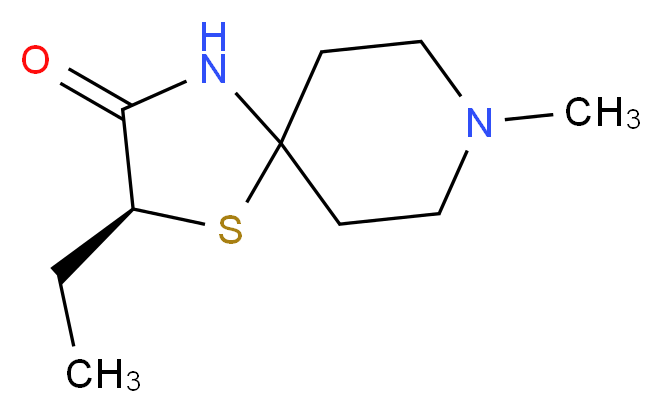 (2S)-2-Ethyl-8-methyl-1-thia-4,8-diazaspiro[4,5]decan-3-one_分子结构_CAS_503431-81-0)