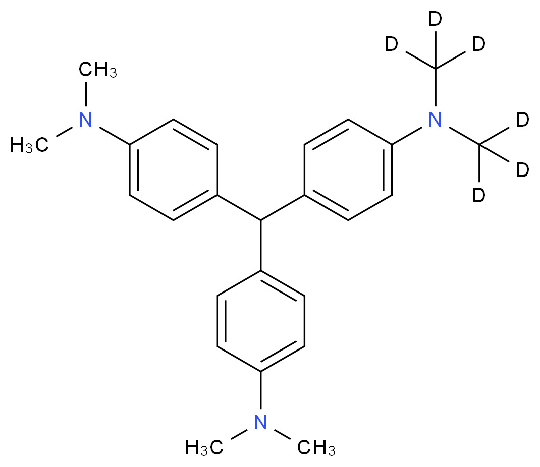 4-{bis[4-(dimethylamino)phenyl]methyl}-N,N-bis(<sup>2</sup>H<sub>3</sub>)methylaniline_分子结构_CAS_1173023-92-1