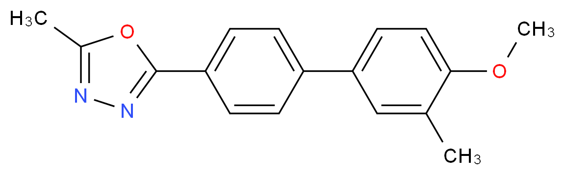 2-(4'-methoxy-3'-methylbiphenyl-4-yl)-5-methyl-1,3,4-oxadiazole_分子结构_CAS_)