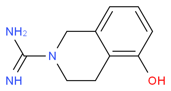 5-hydroxy-1,2,3,4-tetrahydroisoquinoline-2-carboximidamide_分子结构_CAS_70746-05-3