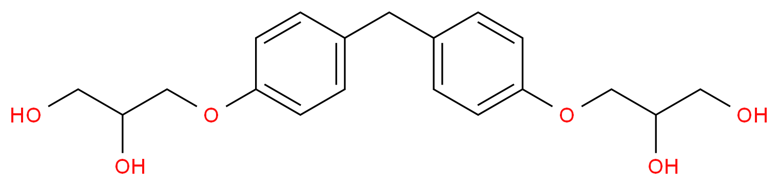Bisphenol F Bis(2,3-dihydroxypropyl) Ether_分子结构_CAS_72406-26-9)