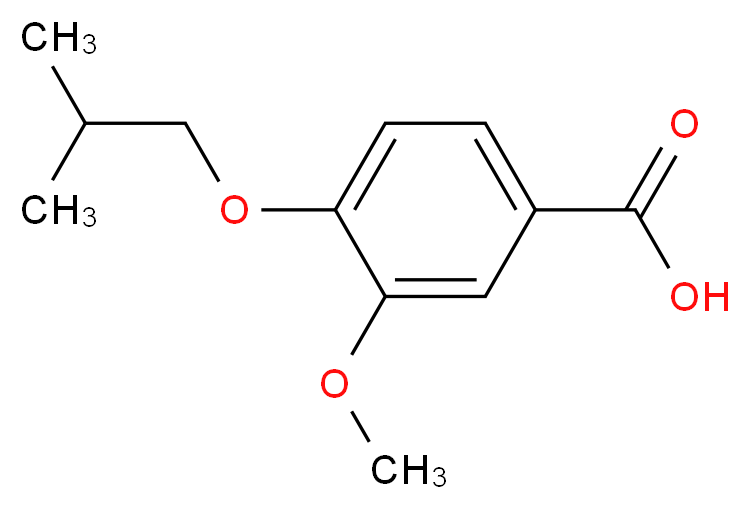 4-Isobutoxy-3-methoxybenzoic acid_分子结构_CAS_3535-35-1)