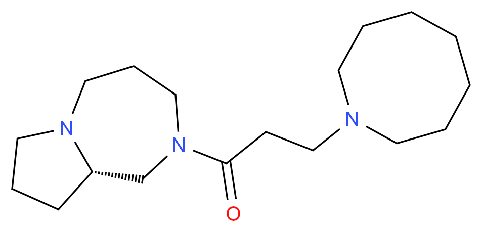 (9aS)-2-(3-azocan-1-ylpropanoyl)octahydro-1H-pyrrolo[1,2-a][1,4]diazepine_分子结构_CAS_)