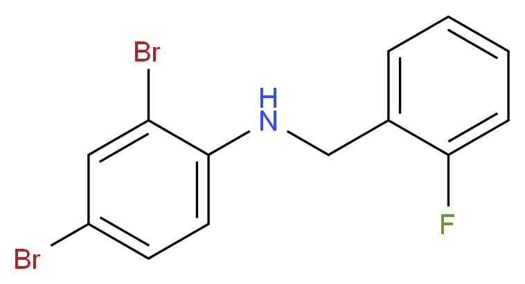 2,4-dibromo-N-[(2-fluorophenyl)methyl]aniline_分子结构_CAS_1152619-64-1