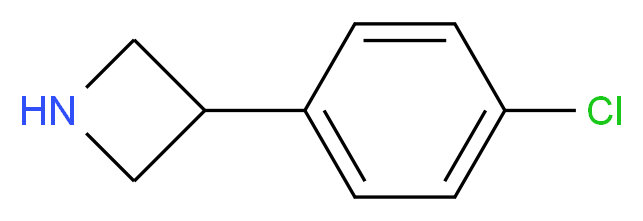 3-(4-chlorophenyl)azetidine_分子结构_CAS_7215-02-3