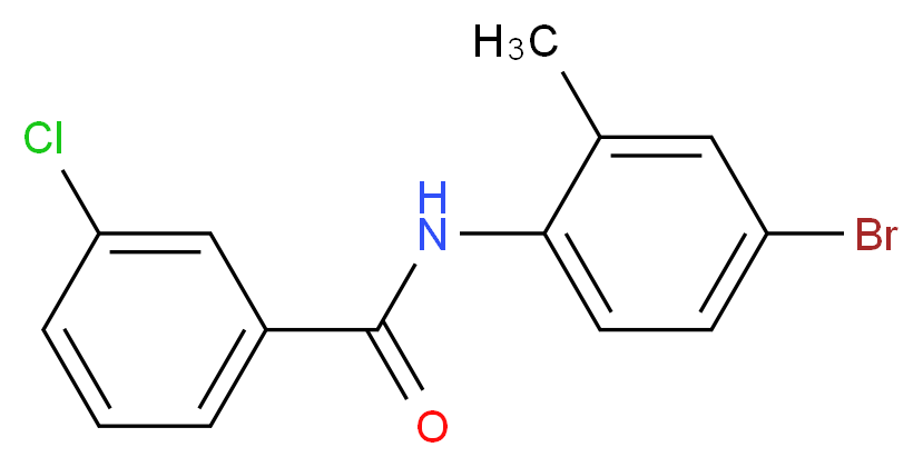 N-(4-Bromo-2-methylphenyl)-3-chlorobenzamide_分子结构_CAS_330469-01-7)