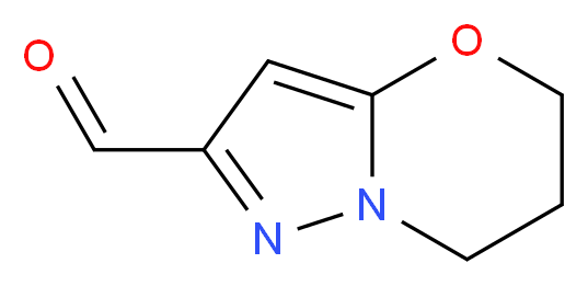 5H,6H,7H-pyrazolo[3,2-b][1,3]oxazine-2-carbaldehyde_分子结构_CAS_623565-63-9