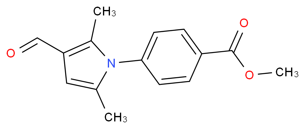 methyl 4-(3-formyl-2,5-dimethyl-1H-pyrrol-1-yl)benzoate_分子结构_CAS_347332-01-8