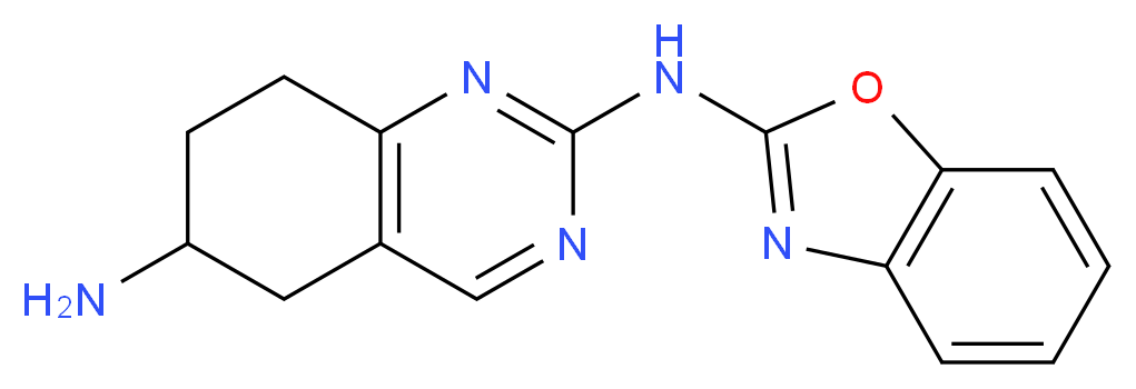 N~2~-1,3-benzoxazol-2-yl-5,6,7,8-tetrahydroquinazoline-2,6-diamine_分子结构_CAS_)