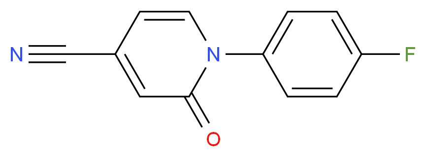 1-(4-fluorophenyl)-2-oxo-1,2-dihydropyridine-4-carbonitrile_分子结构_CAS_929000-78-2