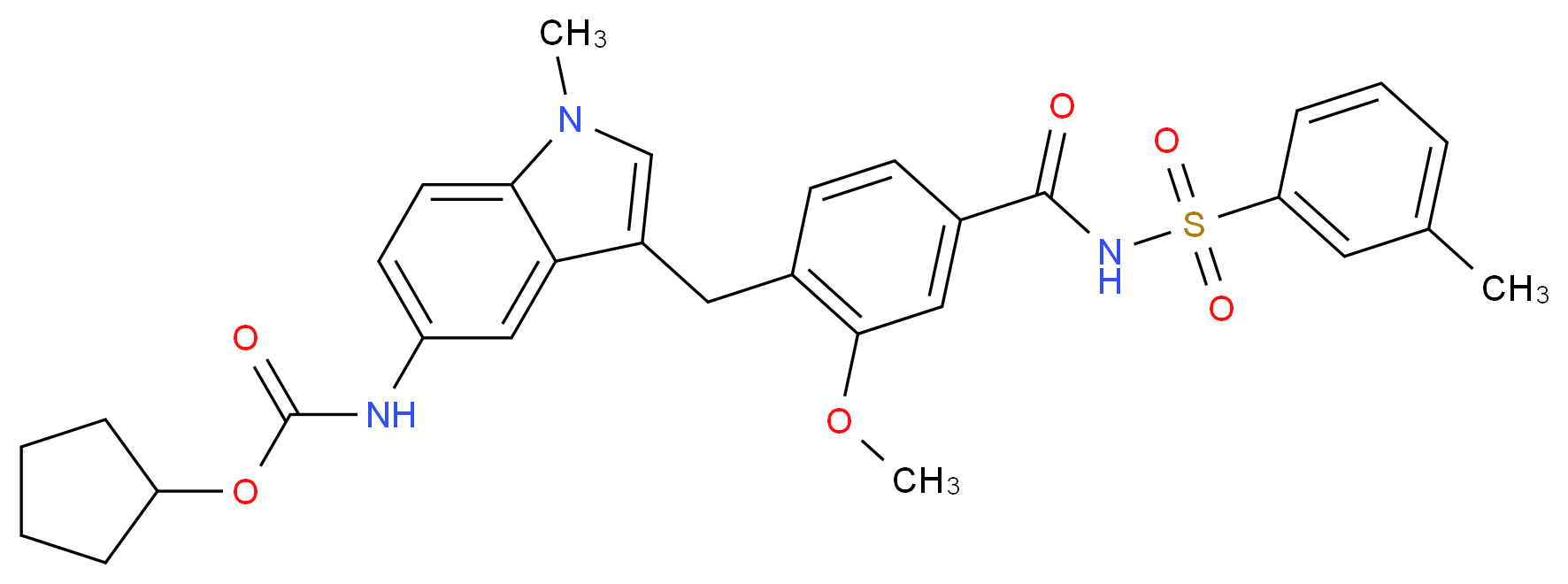 Zafirlukast m-Tolyl Isomer_分子结构_CAS_1159195-69-3)