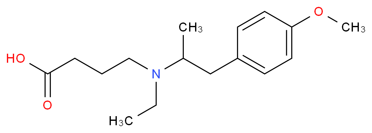 4-{ethyl[1-(4-methoxyphenyl)propan-2-yl]amino}butanoic acid_分子结构_CAS_475203-77-1