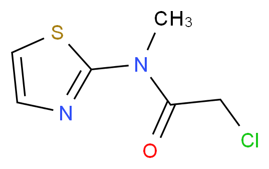 2-Chloro-N-methyl-N-thiazol-2-yl-acetamide_分子结构_CAS_)