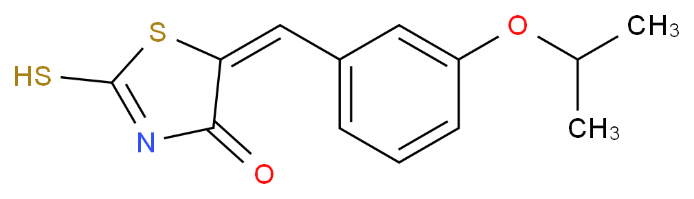 (5E)-5-{[3-(propan-2-yloxy)phenyl]methylidene}-2-sulfanyl-4,5-dihydro-1,3-thiazol-4-one_分子结构_CAS_127378-77-2