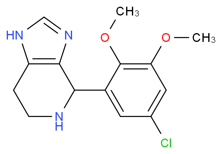 4-(5-chloro-2,3-dimethoxyphenyl)-4,5,6,7-tetrahydro-1H-imidazo[4,5-c]pyridine_分子结构_CAS_)