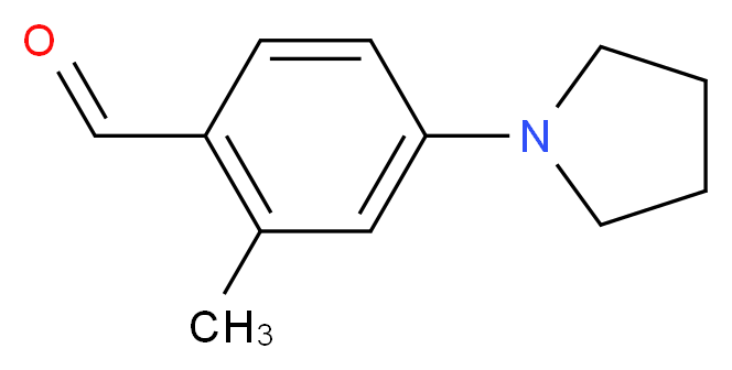 2-methyl-4-pyrrolidin-1-ylbenzaldehyde_分子结构_CAS_84754-31-4)