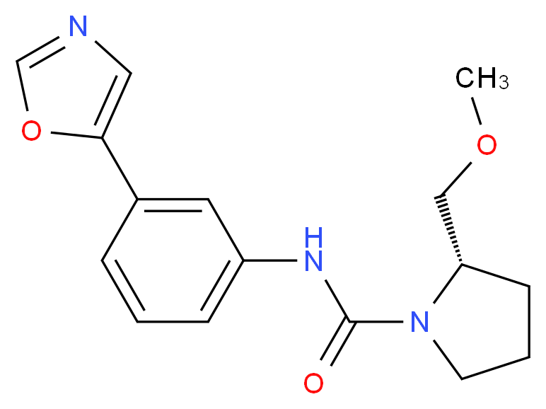 (2S)-2-(methoxymethyl)-N-[3-(1,3-oxazol-5-yl)phenyl]pyrrolidine-1-carboxamide_分子结构_CAS_)
