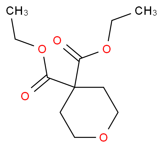 4,4-diethyl oxane-4,4-dicarboxylate_分子结构_CAS_5382-77-4