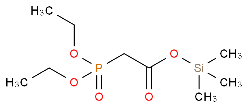 Diethyl(2-trimethylsiloxycarbonyl)phosphonate_分子结构_CAS_66130-90-3)