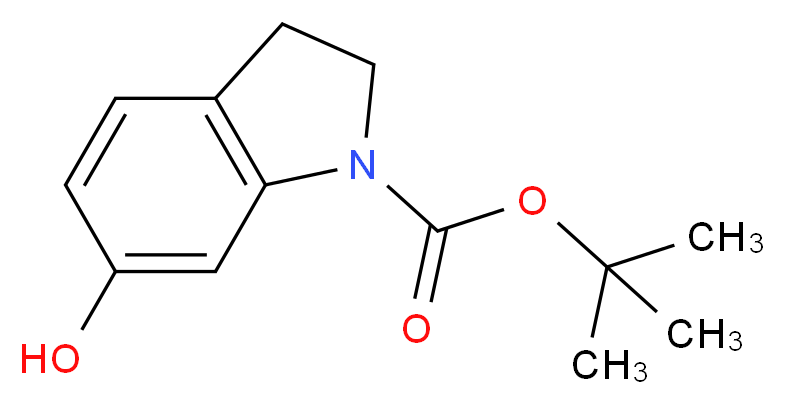 tert-butyl 6-hydroxy-2,3-dihydro-1H-indole-1-carboxylate_分子结构_CAS_957204-30-7