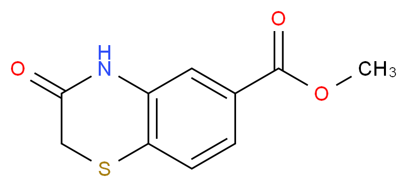 Methyl 3-oxo-3,4-dihydro-2H-1,4-benzothiazine-6-carboxylate_分子结构_CAS_188614-01-9)