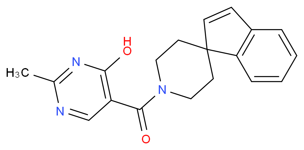 2-methyl-5-(1'H-spiro[indene-1,4'-piperidin]-1'-ylcarbonyl)pyrimidin-4-ol_分子结构_CAS_)