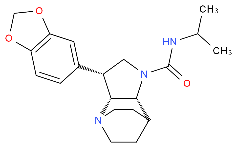(3R*,3aR*,7aR*)-3-(1,3-benzodioxol-5-yl)-N-isopropylhexahydro-4,7-ethanopyrrolo[3,2-b]pyridine-1(2H)-carboxamide_分子结构_CAS_)