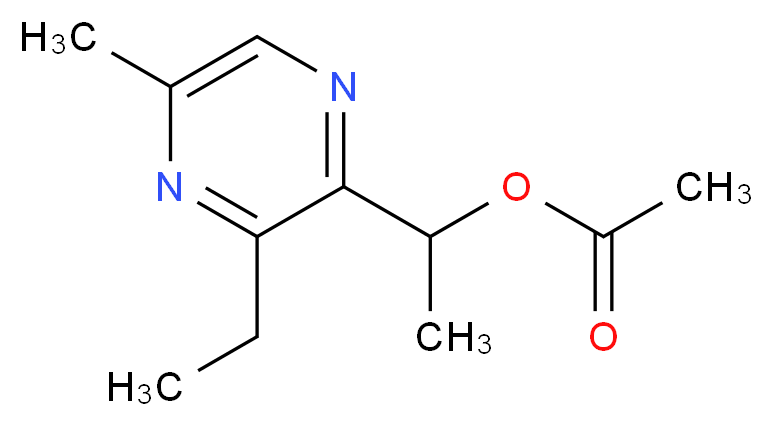 1-(3-ethyl-5-methylpyrazin-2-yl)ethyl acetate_分子结构_CAS_1076198-72-5