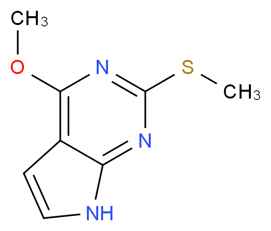 4-Methoxy-2-methylsulfanyl-7H-pyrrolo(2,3-d)pyrimidine_分子结构_CAS_29877-76-7)