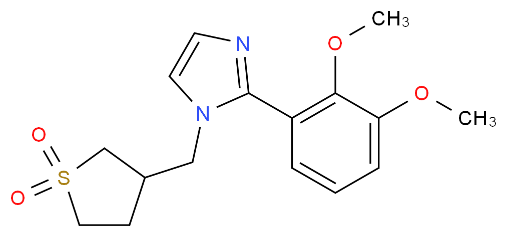 2-(2,3-dimethoxyphenyl)-1-[(1,1-dioxidotetrahydro-3-thienyl)methyl]-1H-imidazole_分子结构_CAS_)
