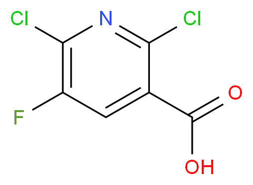 2,6-dichloro-5-fluoropyridine-3-carboxylic acid_分子结构_CAS_)