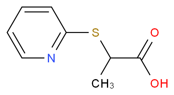 2-(Pyridin-2-ylthio)propanoic acid_分子结构_CAS_32002-78-1)