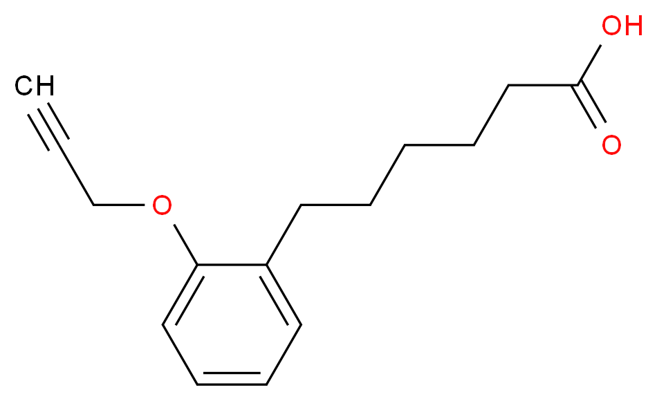 6-[2-(prop-2-yn-1-yloxy)phenyl]hexanoic acid_分子结构_CAS_206052-01-9