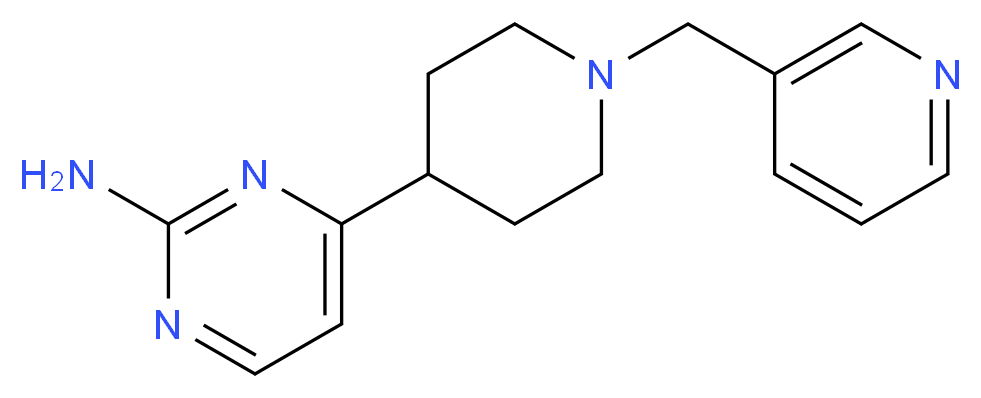 4-[1-(pyridin-3-ylmethyl)piperidin-4-yl]pyrimidin-2-amine_分子结构_CAS_)