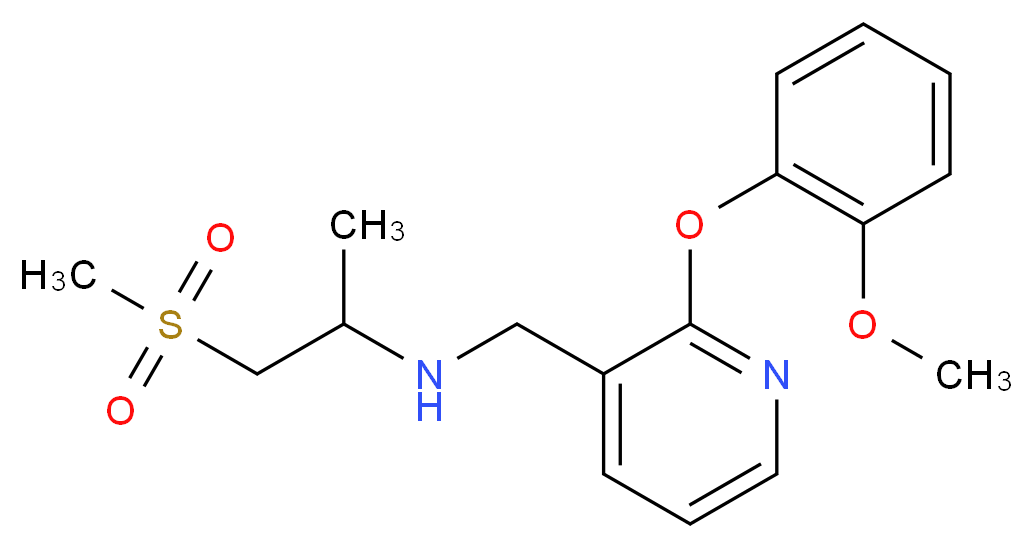 N-{[2-(2-methoxyphenoxy)pyridin-3-yl]methyl}-1-(methylsulfonyl)propan-2-amine_分子结构_CAS_)