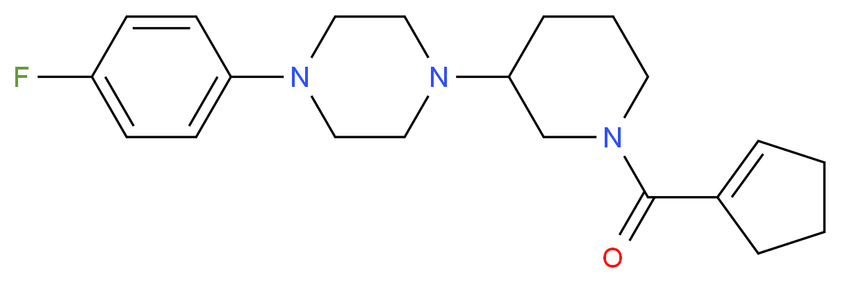 1-[1-(1-cyclopenten-1-ylcarbonyl)-3-piperidinyl]-4-(4-fluorophenyl)piperazine_分子结构_CAS_)