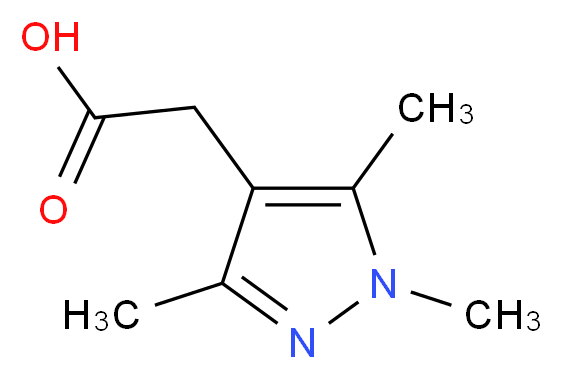 2-(trimethyl-1H-pyrazol-4-yl)acetic acid_分子结构_CAS_70598-03-7