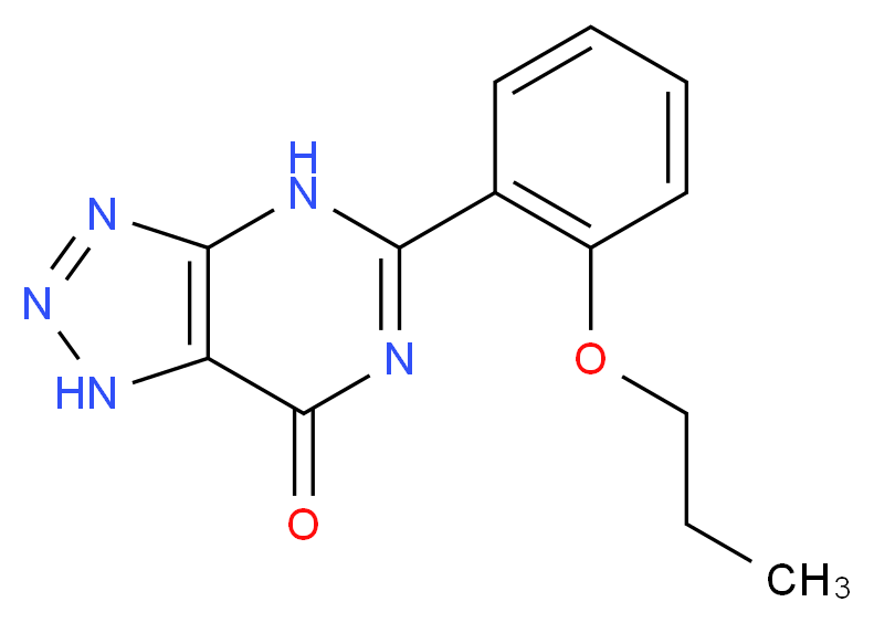 5-(2-propoxyphenyl)-1H,4H,7H-[1,2,3]triazolo[4,5-d]pyrimidin-7-one_分子结构_CAS_37762-06-4