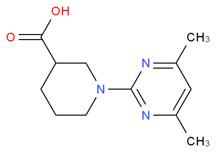 1-(4,6-Dimethylpyrimidin-2-yl)piperidine-3-carboxylic acid_分子结构_CAS_841222-87-5)